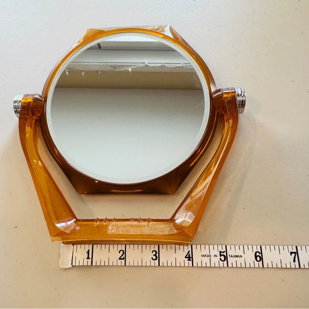 Vintage Mohawk USA Amber Vanity Mirror – Retro Mid-Century Style
